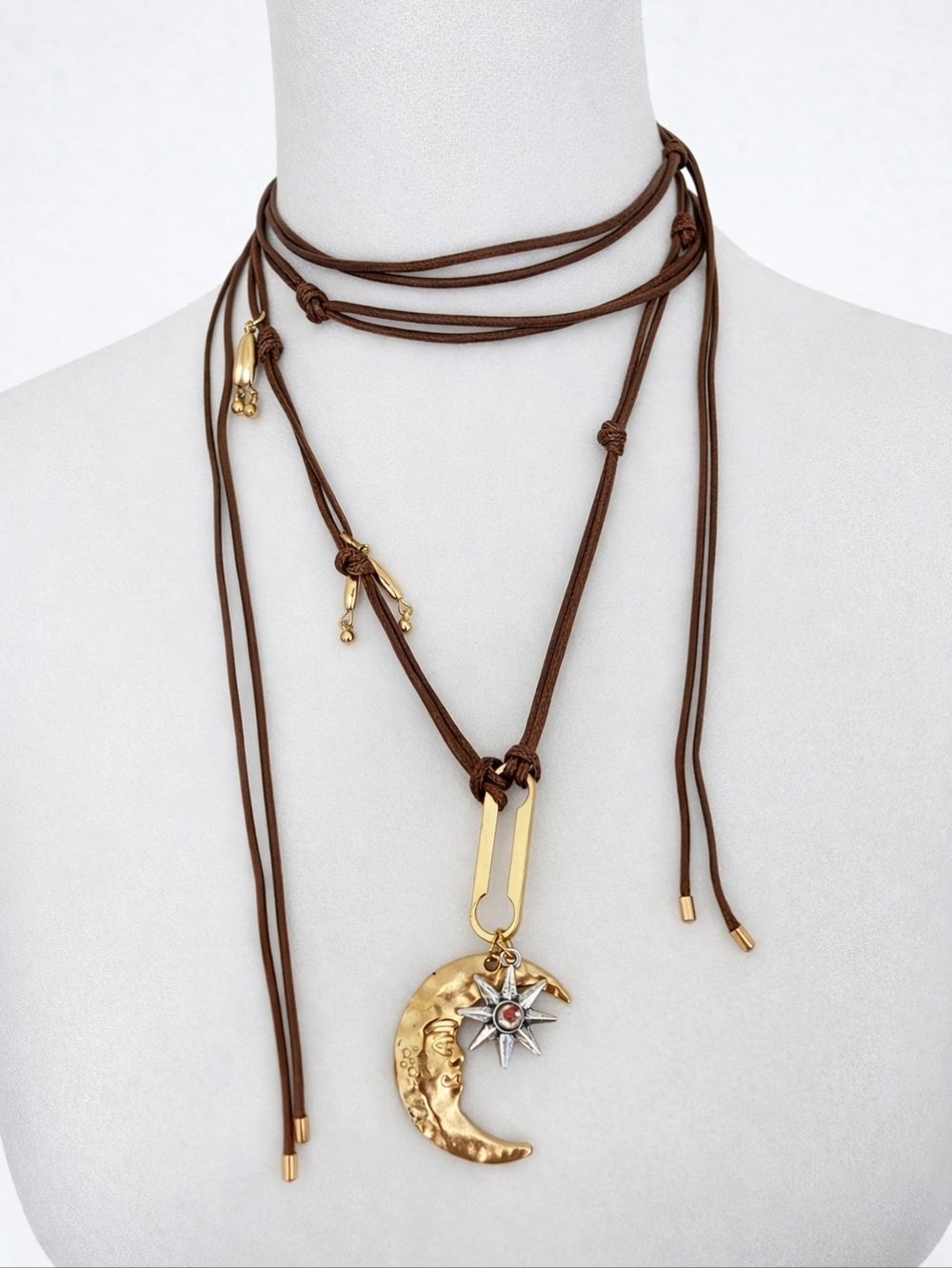 Boho Celestial Wrap Necklace Belt Convertible | Anthropologie Moon Star Style